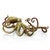 Octopus Brass Sculpture - Tan Hot Patina