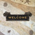 Palm Tree Welcome Plaque - Black and Gold