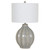 Ribbed Crackle Gray Table Lamp