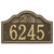 Rope and Shell Arch House Number Plaque - Antique Brass