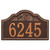 Rope and Shell Arch House Number Plaque - Antique Copper