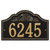 Rope and Shell Arch House Number Plaque - Black & Gold