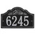 Rope and Shell Arch House Number Plaque - Black & Silver
