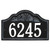 Rope and Shell Arch House Number Plaque - Black & White