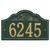Rope and Shell Arch House Number Plaque - Green & Gold