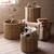Round Braided Seagrass Storage Basket with Handles - Set of 3