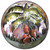 Round Palm Mini Metal Wall Art