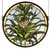 Round Pineapple Stained Glass Window