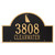 Sailboat Arch House Number Plaque - Black and Gold