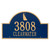 Sailboat Arch House Number Plaque - Blue and Gold