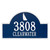 Sailboat Arch House Number Plaque - Blue and White