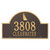 Sailboat Arch House Number Plaque - Bronze and Gold