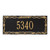 Sailor's Knot House Number Plaque - Black & Gold