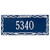 Sailor's Knot House Number Plaque - Blue & White