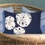 Sand Dollar Navy Pillow - 12 x 20
