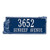 Seagull Rectangle Address Plaque - Blue and White