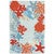Seaside Party Aqua Indoor/Outdoor Rug - 8 x 12