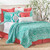 Serendipity Aqua Quilt Bed Set - Twin