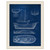 Ship Blueprint II Framed Print