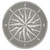 Skipper's Compass Gray Indoor/Outdoor Rug - 5 Ft. Round