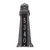 Small Lighthouse Vertical House Number Plaque - Black & Silver