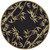 Sparta Black Bamboo Double Border Rug - 8 Ft Round