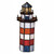 Striped Lighthouse Stained Glass Accent Lamp