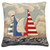 Striped Sailboat Needlepoint Pillow