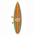 Stripes Surfboard Wood Personalized Sign - 12 x 44
