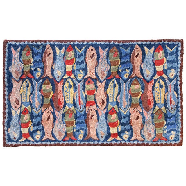 Swimming Fish Rug - 3 x 5