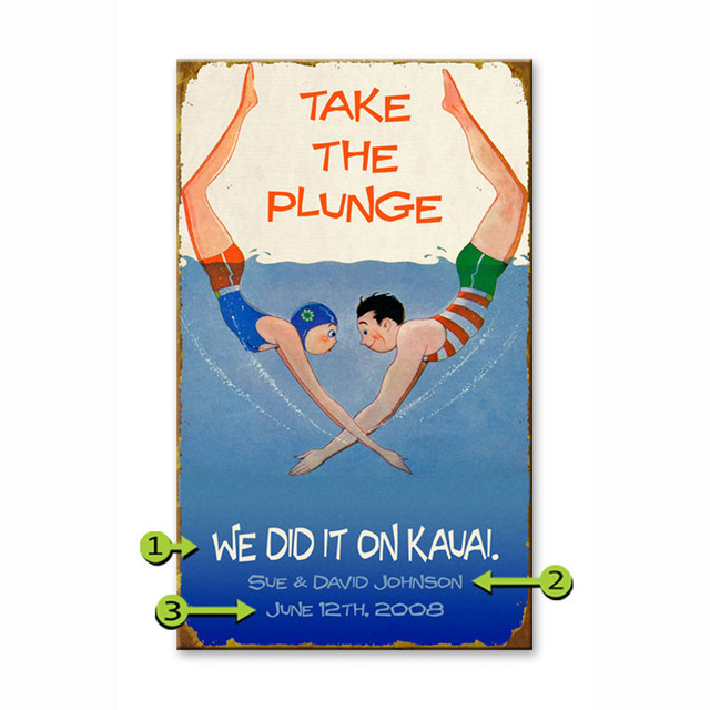 Take the Plunge Personalized Sign - 14 x 24