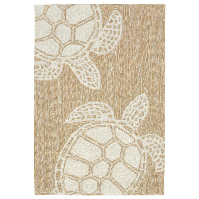 Turtle Time Natural Indoor/Outdoor Rug - 2 x 3