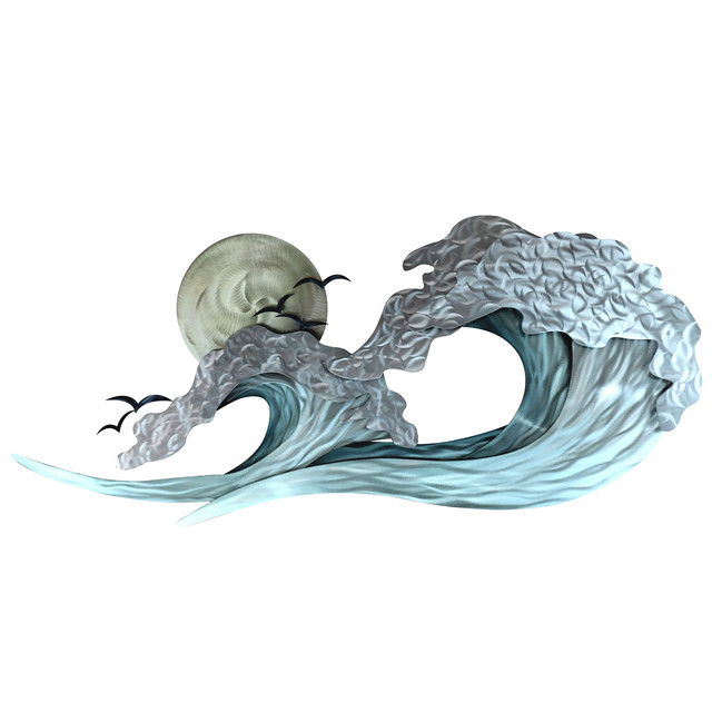Waves Crashing II Metal Wall Art