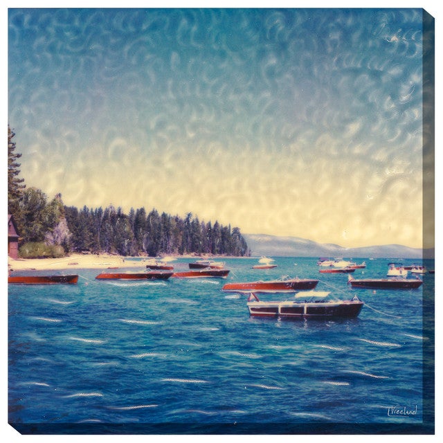 Wooden Boats Indoor/Outdoor Canvas Art