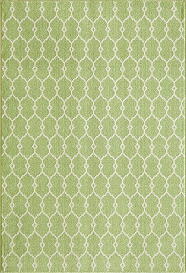 Baja Latticework Green Rug - 5 x 8