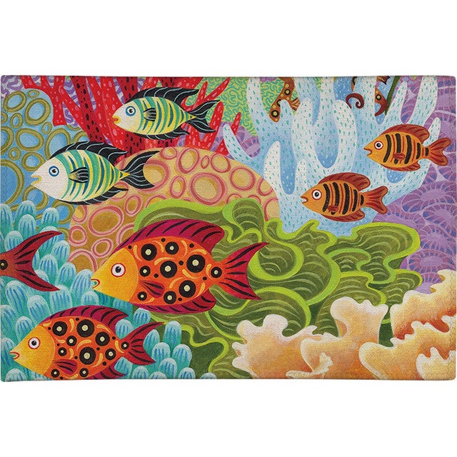 Tropical Colors Chenille Rug - 2 x 3