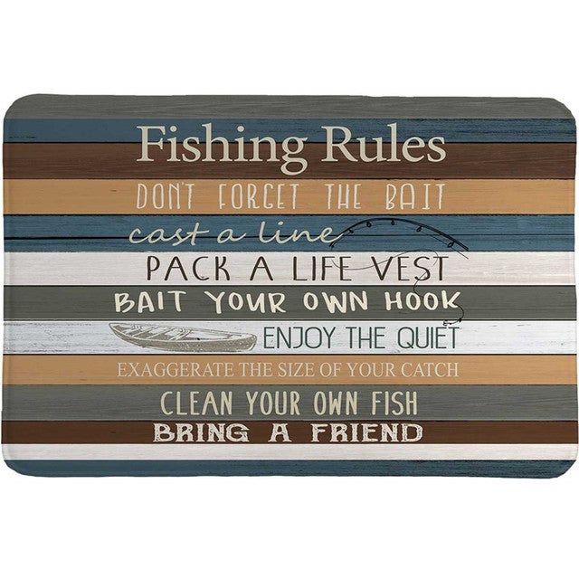 Fishing Advice Memory Foam Rug