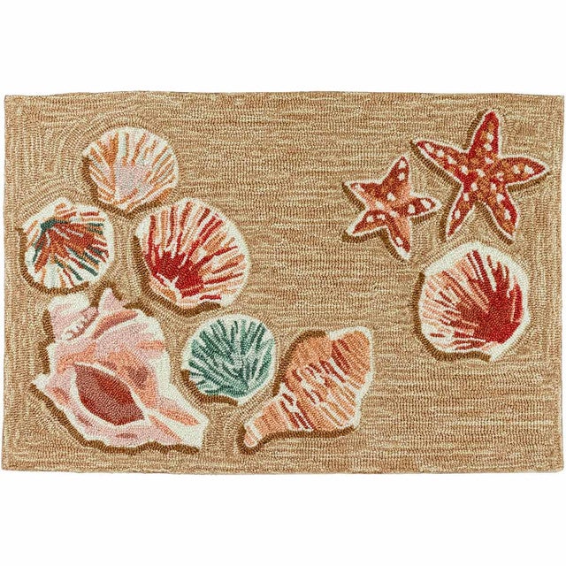 Beach Shells Sand Indoor/Outdoor Rug - 2 x 3