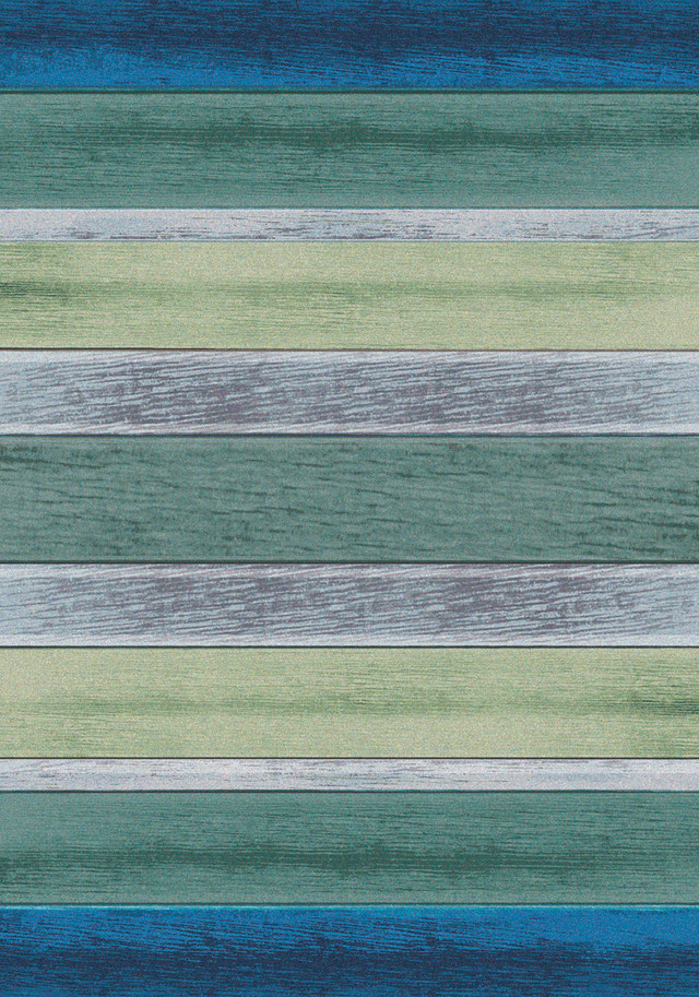 Coastal Colors Striped Rug - 3 x 4