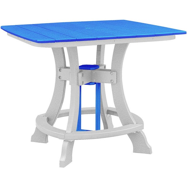 Beckett Counter Height Square Table - Blue & White