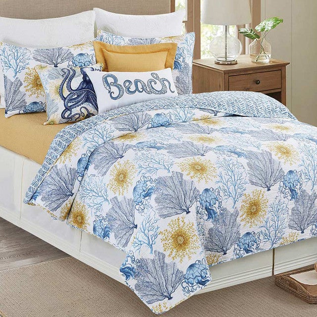 Tidal Mist Quilt Bed Set - Full/Queen