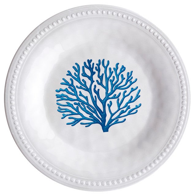 Blue Coral Dessert Plate - Set of 6