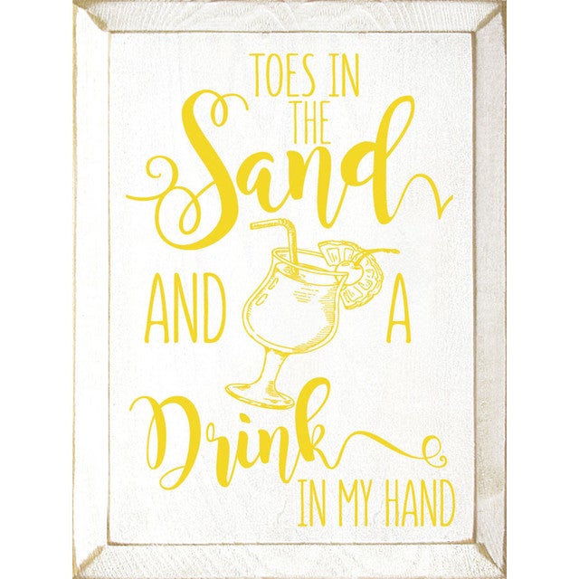 Drink in My Hand Wood Sign