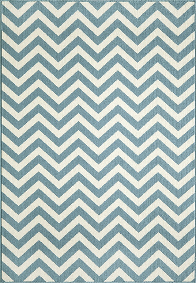 Baja Chevron Blue Rug - 2 x 4