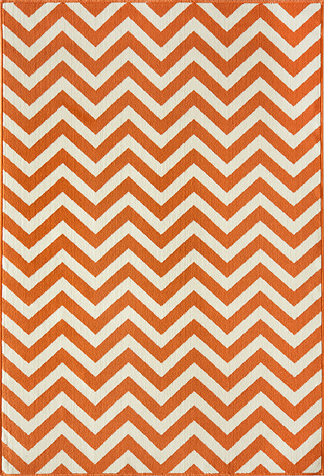 Baja Chevron Orange Rug - 2 x 4