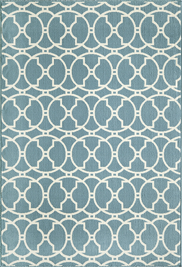 Baja Circlet Blue Rug - 2 x 4