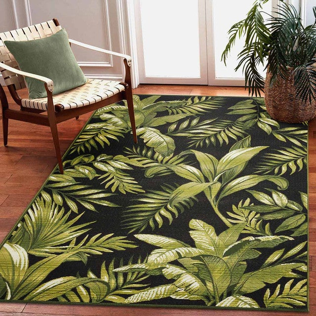 Nosara Leaves Indoor/Outdoor Rug - 3 x 5