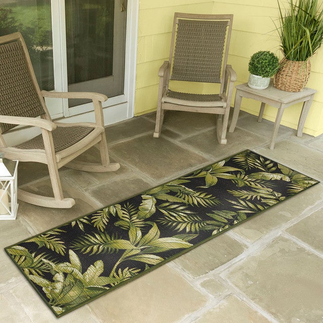 Nosara Leaves Indoor/Outdoor Rug - 2 x 8