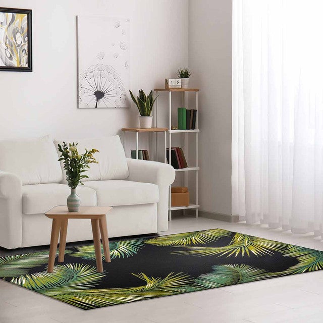 Paia Palms Black Indoor/Outdoor Rug - 3 x 5