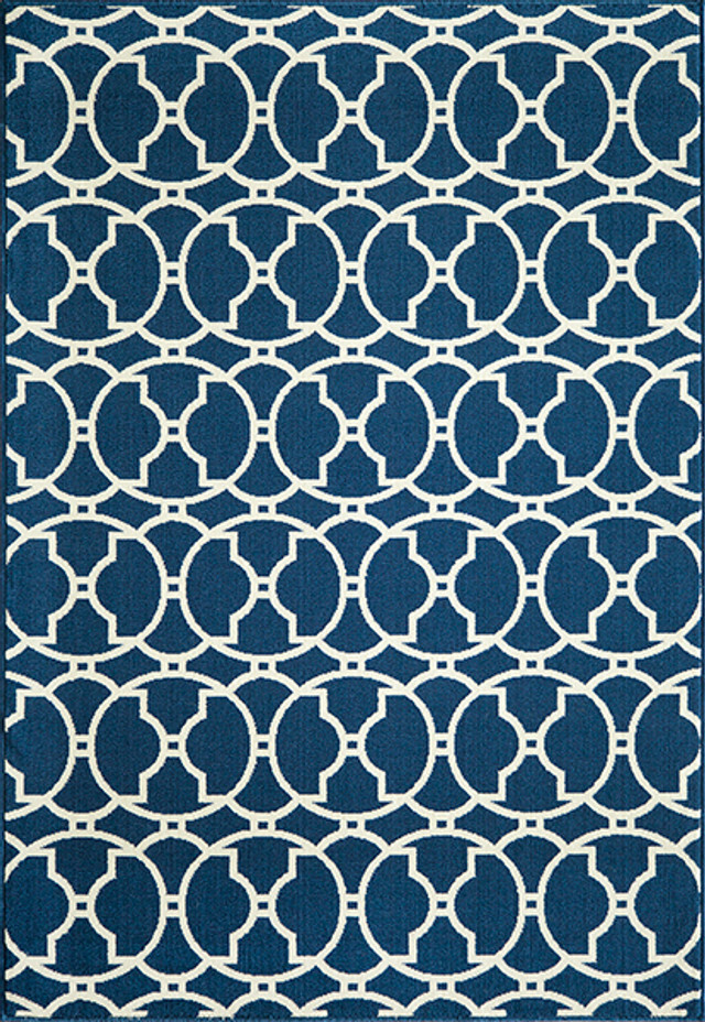 Baja Circlet Navy Rug - 2 x 4